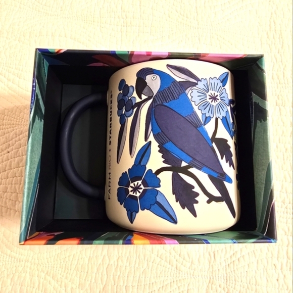 NIB Starbucks X Farm Rio Limited Edition Collab Mug, Lenco Azulejo - Picture 10 of 10